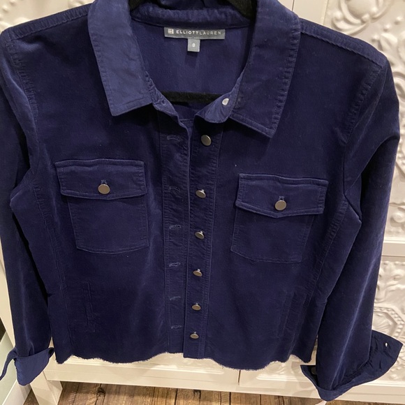 Elliot Lauren fine corduroy Navy jacket size 8 - Picture 2 of 8